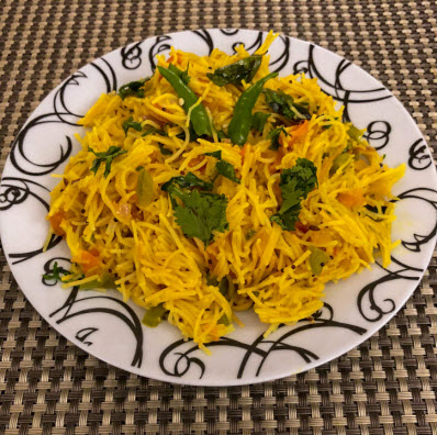 Vermicelli Upma is a very light and low spicy dish. It’s very quick to prepare and very appropriate for breakfast.