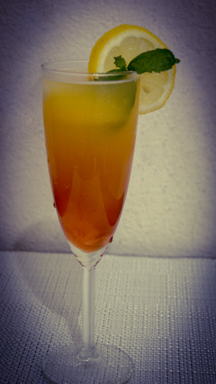 Orange sunset brings you very colorful drink with sweetness of Pineapple and freshness of Oranges.